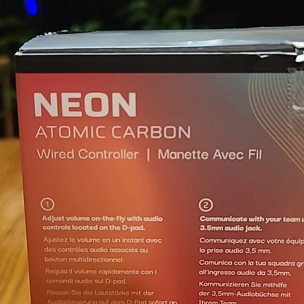 Neon Atomic Carbon X-Box Controller